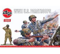 Airfix Model Figures Set - A02711V WWII U.S. Paratroops - Model Building Kit Accessories, Plastic Model Kits for Adults & Children 8+, Set Includes 14 Unpainted Figures - Accessory for Dioramas
