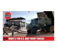Airfix A03306A WWII 3-ton 4x4 General Service & Troop Trucks 1:76 Model Kit