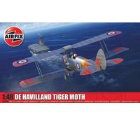 Airfix Model Set - A04104A de Havilland Tiger Moth Model Building Kit - Plastic Model Plane Kits for Adults & Children 8+, Set Includes Sprues and Decals - 1:48 Scale Model