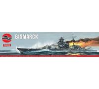 Airfix Vintage Classics Set - A04204V Bismarck - Plastic Model Ship Kits for Adults & Children 8+, Set Includes 170 Pieces - 1:600 Scale Model Ship Set