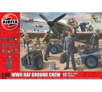 Airfix Model Kit A04702 WWII RAF Ground Crew 1:48 Scale, Unpainted, 10 Figures