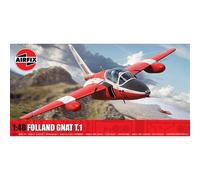 AIRFIX - Standard Model Set - A05123 Folland Gnat T.1 Model Building Kit - Plastic Aircraft Kits for Adults & Children 8+, Includes 96 Pieces - 1:48 Scale