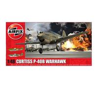 Airfix Model Set - A05130A Curtiss P-40B Warhawk Model Building Kit - Plastic Model Plane Kits for Adults & Children 8+, Set Includes Sprues & Decals - 1:35 Scale Model
