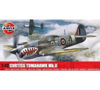AIRFIX A05133A Curtiss Tomahawk Mk.II Classic Kit Military Aircraft Plastic Model Plane Kits for Adults & Children 8+, Set Includes Sprues, Decals & Paint Guide - 1:48 Scale 2 Paint schemes