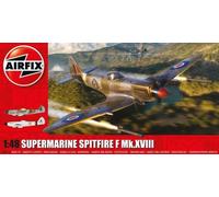 Airfix Model Set - A05140 Supermarine Spitfire F Mk.XVIII Model Building Kit - Plastic Plane Kits for Adults & Children 8+, Set Includes Sprues & Decals - 1:48 Scale