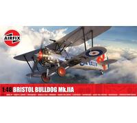Airfix A05145 Bristol Bulldog Mk.IIA Military Aircraft Plastic Kit for Adults and Children Set Includes 3 different schemes Decals - 1:48 Scale Model Plane