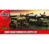 Airfix Model Set - A06304 WWII USAAF 8th Bomber Resupply Set Model Building Kit - Plastic Model Diorama Kits for Adults & Children 8+, Set Includes Sprues & Decals - 1:72 Scale Model