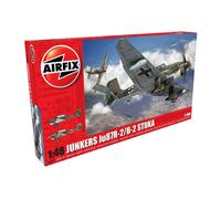 Airfix - Model Set - A07115 Junkers JU87B-2/R-2 Model Building Kit - Plastic Model Plane Kits for Adults & Children 8+, Set Includes Sprues & Decals - 1:48 Scale Model