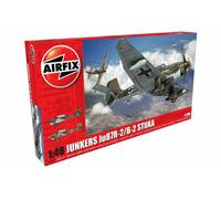 Airfix Model Set - A07115 Junkers JU87B-2/R-2 Model Building Kit - Plastic Model Plane Kits for Adults & Children 8+, Set Includes Sprues & Decals - 1:48 Scale Model