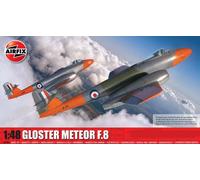 AIRFIX - Model Set - A09182A Gloster Meteor F.8 Model Building Kit - Plastic Plane Kits for Adults & Children 8+, Set Includes Sprues & Decals - 1:48 Scale