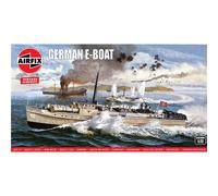 Airfix Vintage Classics Set - A10280V German E-Boat - Plastic Model Watercraft Kits for Adults & Children 8+, Set Includes 290 Pieces - 1:72 Scale Model Ship Sets, un-Painted