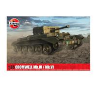 Airfix A1384 Cruiser Mk,VIII A27M Cromwell Mk,IV, Mk,VI Plastic Model Making Kit, Un-Painted