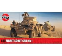 Airfix A1386 Ferret Scout Car Mk 1 Military Model Building Kit - Plastic Model Kits for Adults & Children 8+, Set Includes Sprues & Decals 1:35 Scale