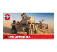 AIRFIX - A1386 Ferret Scout Car Mk 1 Military Model Building Kit - Plastic Model Kits for Adults & Children 8+, Set Includes Sprues & Decals 1:35 Scale