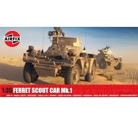 AIRFIX - A1386 Ferret Scout Car Mk 1 Military Model Building Kit - Plastic Model Kits for Adults & Children 8+, Set Includes Sprues & Decals 1:35 Scale