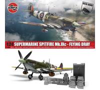 Airfix Model Set - A17001A Supermarine Spitfire Mk.IXc - Flying Dray Model Aircraft Kit - Plastic Plane Kits for Adults, Set Includes Special Edition Pint Glass - 1:24 Scale
