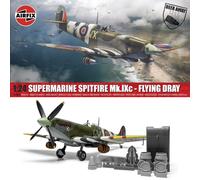 Airfix Model Set - A17001A Supermarine Spitfire Mk.IXc - Flying Dray Model Aircraft Kit - Plastic Plane Kits for Adults, Set Includes Special Edition Pint Glass - 1:24 Scale