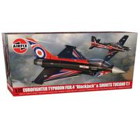 Airfix A40003 Eurofighter Typhoon FGR.4 Twin Pack, Model Plane Kit | with Shorts Tucano T.1, Blackjack Scheme, Plastic Model Planes for Adults & Children 8+