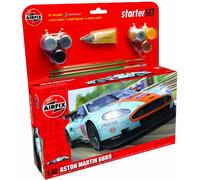 Airfix A50110 Aston Martin DBR9 Gulf 1:32 Scale Car Category 3 Gift Set with Paint Glue and Brushes, Multicolor