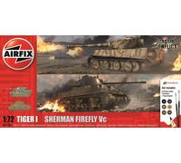 Airfix A50186 Classic Conflict Tiger 1 Vs Sherman Firefly Gift Set Model Kit
