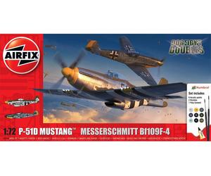 Airfix A50193 1:72 American Fighter P-51D Mustang vs German Fighter Messerschmit