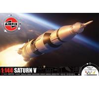 Airfix A50201 Saturn V Gift Set Model Building Kit - Plastic Model Space Rocket Kits for Adults & Children 8+, Set Includes Decals, Paints, Brushes & Poly Cement - 1:144 Scale