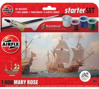 Airfix A55114A Mary Rose Starter Gift Set Model Kit Navy Ship Boat 1:400 Scale