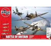 Airfix Aircraft Model Building Kits - A50173A Battle of Britain Gift Set - Miniature Craft Kit, 1/72 Scale Plastic Model Plane Kits for Adults to Build - Aeroplane Gifts for Men