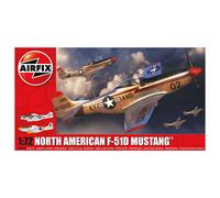 AIRFIX - Model Set - A02047A North American F-51D Mustang Model Building Kit - Plastic Model Plane Kits for Adults & Children 8+, Set Includes Sprues & Decals - 1:72 Scale Model