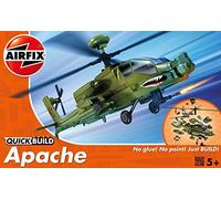 Airfix QUICKBUILD Model Aircraft Kits - J6004 Apache Model Building Kit for Kids 6+, Construction Helicopter Toys for Boys & Girls - Fighter Helicopter & Toy Aeroplane Sets, Plane Enthusiast Gifts