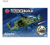 Airfix QUICKBUILD Model Aircraft Kits - J6004 Apache Model Building Kit for Kids 6+, Construction Helicopter Toys for Boys & Girls - Fighter Helicopter & Toy Aeroplane Sets, Plane Enthusiast Gifts