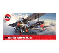Airfix A05145 Bristol Bulldog Mk.IIA Military Aircraft Plastic Kit for Adults and Children Set Includes 3 different schemes Decals - 1:48 Scale Model Plane