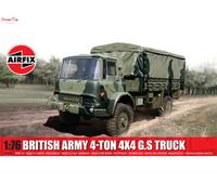 AIRFIX - Model Set - A02326A British Army 4-ton 4 x 4 G.S Truck Model Building Kit - Plastic Motor Vehicle Building Kit for Adults & Children 8+, Set Includes Sprues & Decals - 1:76 Scale