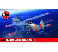 Airfix Model Set - A04104A de Havilland Tiger Moth Model Building Kit - Plastic Model Plane Kits for Adults & Children 8+, Set Includes Sprues and Decals - 1:48 Scale Model