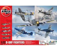 Airfix D-Day Fighters. 1-72 scale. Spitfire, Tempest, P-51D, Me-109, FW190.