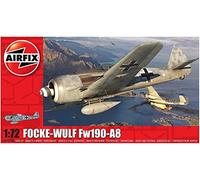 Airfix Focke Wulf FW190 A-8 1/19 Model Building Kit, Red, Blue, Green, Plastic, Small, Summer, Teen, Adult