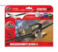 AIRFIX - Starter Set - A55014 Messerschmitt Bf109F-4 Model Building Kit - Plasti