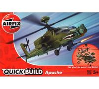 Airfix QUICKBUILD Model Aircraft Kits - J6004 Apache Model Building Kit for Kids 6+, Construction Helicopter Toys for Boys & Girls - Fighter Helicopter & Toy Aeroplane Sets, Plane Enthusiast Gifts