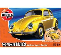 Airfix Quick Build VW Beetle Model Vehicle Toy, Yellow