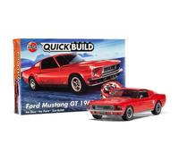 Airfix QUICKBUILD Model Car Kit - Ford Mustang GT 1968 Red Car Building Kit for Kids 6+, Construction Toys for Boys & Girls, No Glue Model Making - Classic Car Gifts Plastic Model Kits