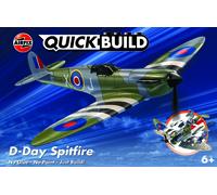 Airfix QUICKBUILD Model Aircraft Kits - J6045 D-Day Spitfire Model Building Kit for Kids 6+, Construction Plane Toys for Boys & Girls - Fighter Jet Planes & Toy Aeroplane Sets, Plane Enthusiast Gifts