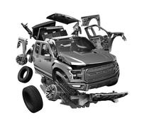 Airfix J6053 QUICKBUILD Ford F-150 Raptor - Grey Model Kit