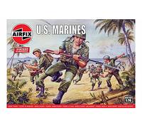 Airfix Model Figures Set - A00716V WWII US Marines - Model Building Kit Accessories, Plastic Model Kits for Adults & Children 8+, Set Includes 45 Unpainted Figures - Accessory for Dioramas