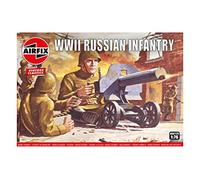 Airfix Model Figures Set - A00717V Russian Infantry - Model Building Kit Accessories Age 3+, Plastic Model Kits for Adults & Children 8+, Set Includes 48 Unpainted Figures - Accessory for Dioramas