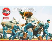 Airfix Model Figures Set - A00747V RAF Personnel - Model Building Kit Accessories, Plastic Model Kits for Adults & Children 8+, Set Includes 48 Unpainted Figures - Accessory for Dioramas