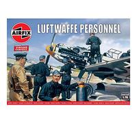 Airfix Model Figures Set - A00755V Luftwaffe Personnel - Model Building Kit Accessories, Plastic Model Kits for Adults & Children 8+, Set Includes 46 Unpainted Figures - Accessory for Dioramas