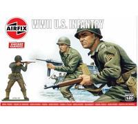 Airfix Model Figures Set - A02703V WWII U.S. Infantry - Model Building Kit Accessories, Plastic Model Kits for Adults & Children 8+, Set Includes 14 Unpainted Figures - Model Accessory for Dioramas