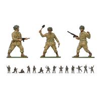 Airfix Model Figures Set - A02711V WWII U.S. Paratroops - Model Building Kit Accessories, Plastic Model Kits for Adults & Children 8+, Set Includes 14 Unpainted Figures - Accessory for Dioramas