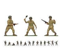 Airfix Model Figures Set - A02711V WWII U.S. Paratroops - Model Building Kit Accessories, Plastic Model Kits for Adults & Children 8+, Set Includes 14 Unpainted Figures - Accessory for Dioramas