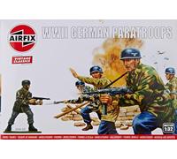 Airfix Model Figures Set - A02712V WWII German Paratroops - Model Building Kit Accessories, Plastic Model Kits for Adults & Children 8+, Set Includes 14 Unpainted Figures - Accessory for Dioramas